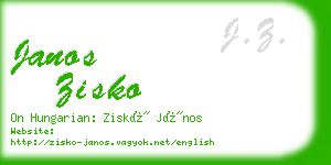 janos zisko business card